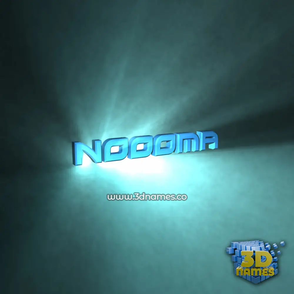 noooma in Light Shine style - 3D name wallpaper