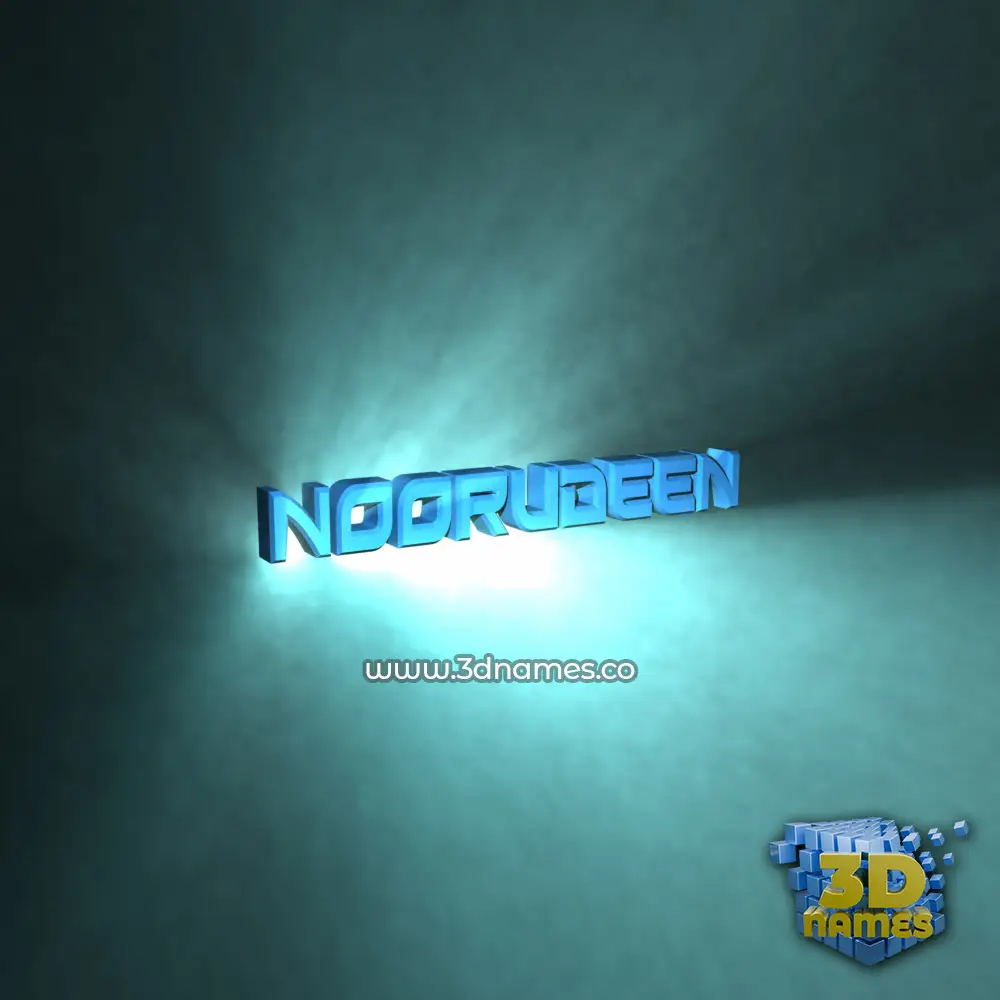 noorudeen in Light Shine style - 3D name wallpaper