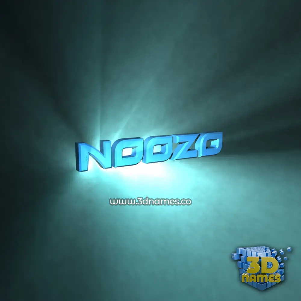 noozo in Light Shine style - 3D name wallpaper