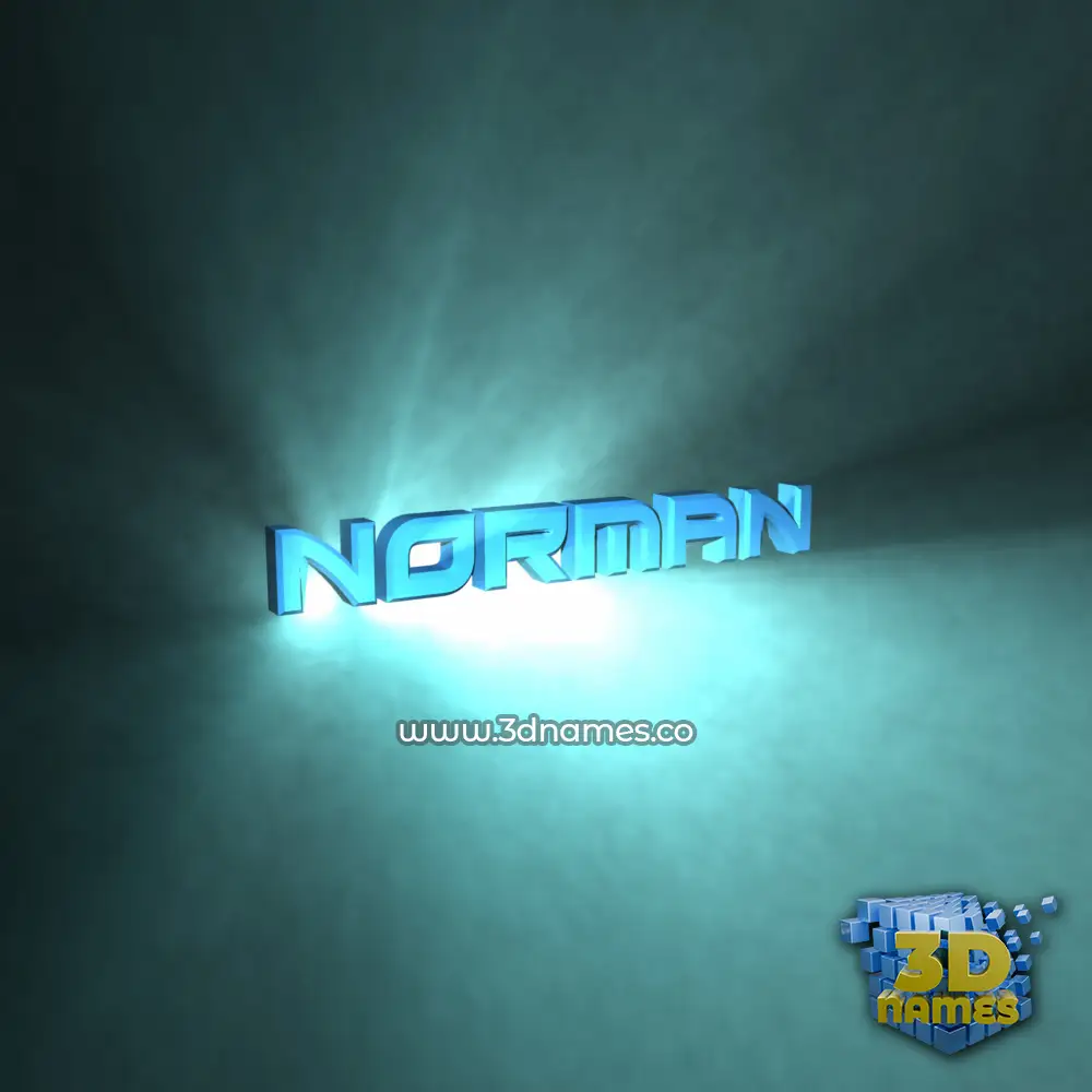 norman in Light Shine style - 3D name wallpaper