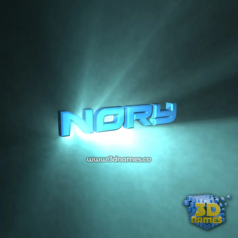 nory in Light Shine style - 3D name wallpaper