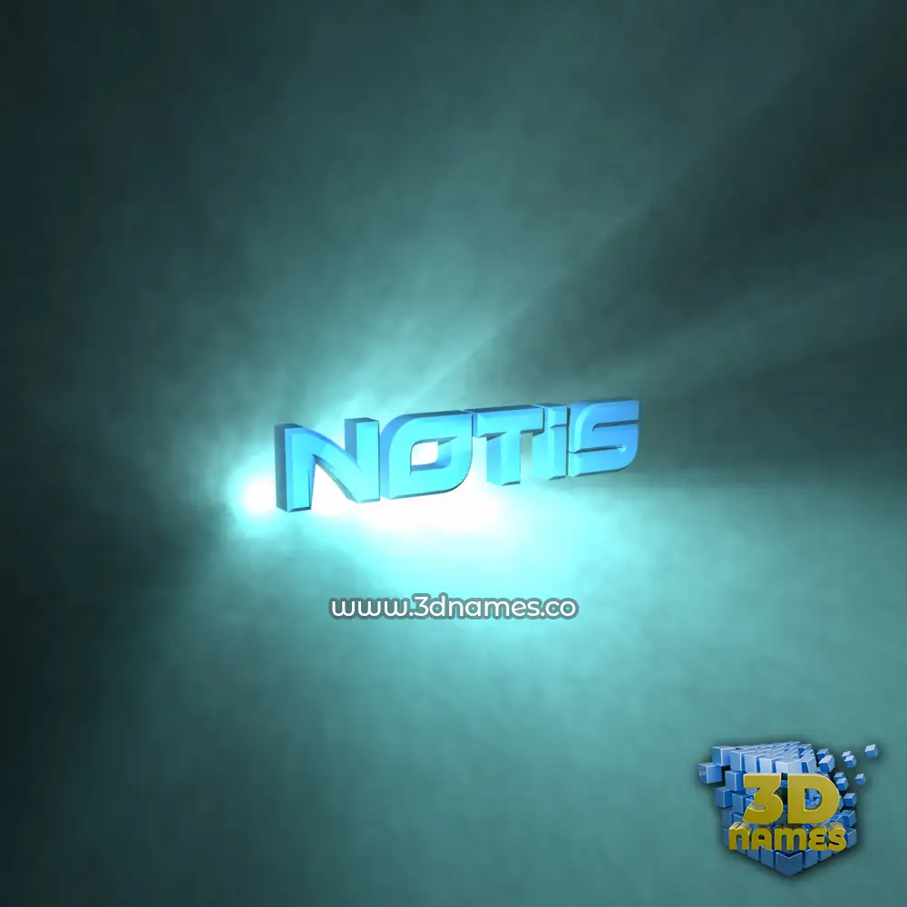 notis in Light Shine style - 3D name wallpaper