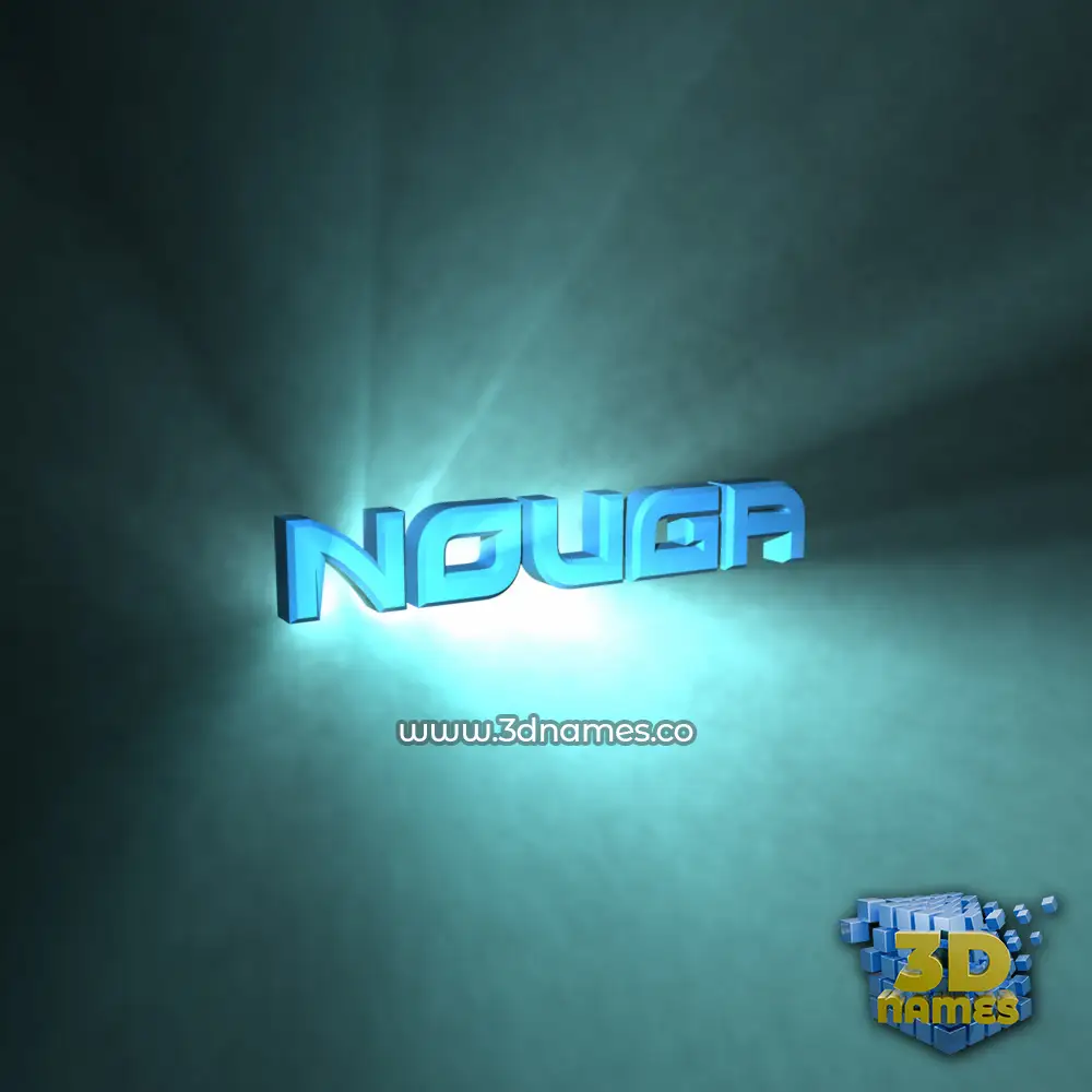 nouga in Light Shine style - 3D name wallpaper