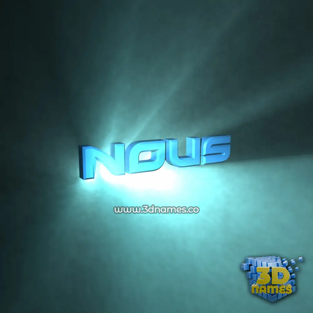 nous in Light Shine style - 3D name wallpaper
