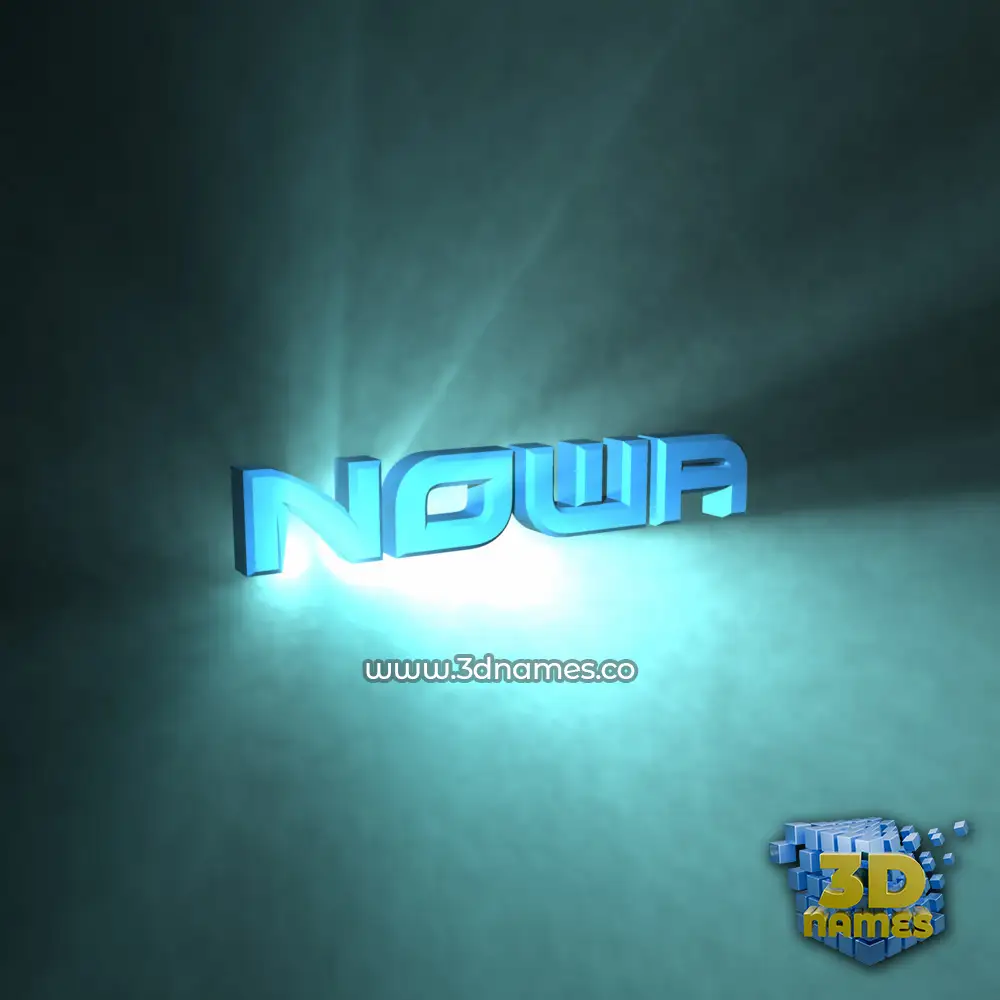 nowa in Light Shine style - 3D name wallpaper