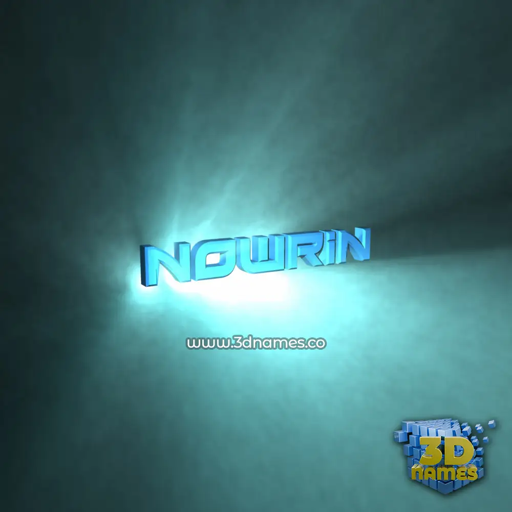 nowrin in Light Shine style - 3D name wallpaper