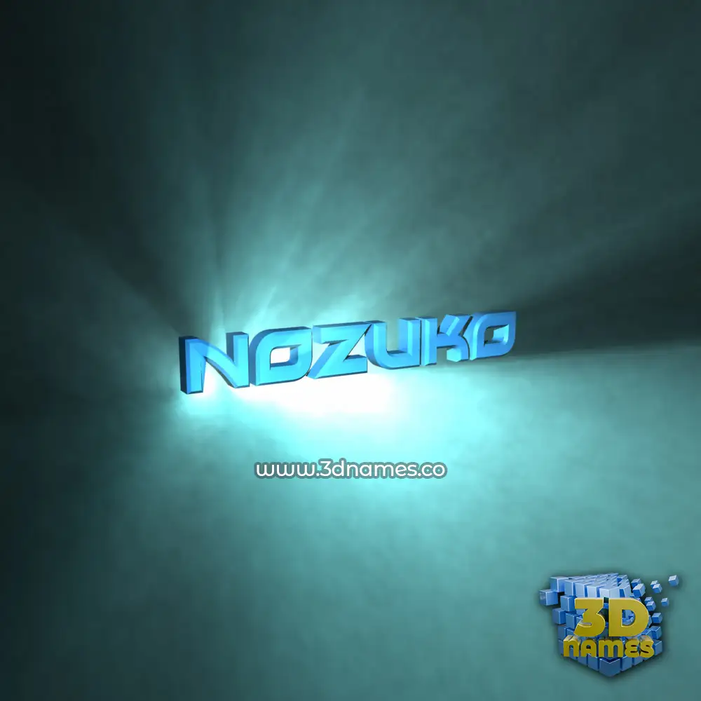 nozuko in Light Shine style - 3D name wallpaper