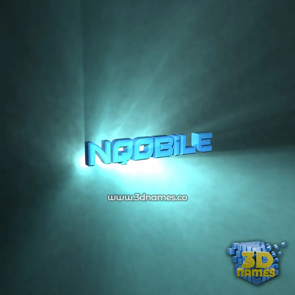 nqobile in Light Shine style - 3D name wallpaper
