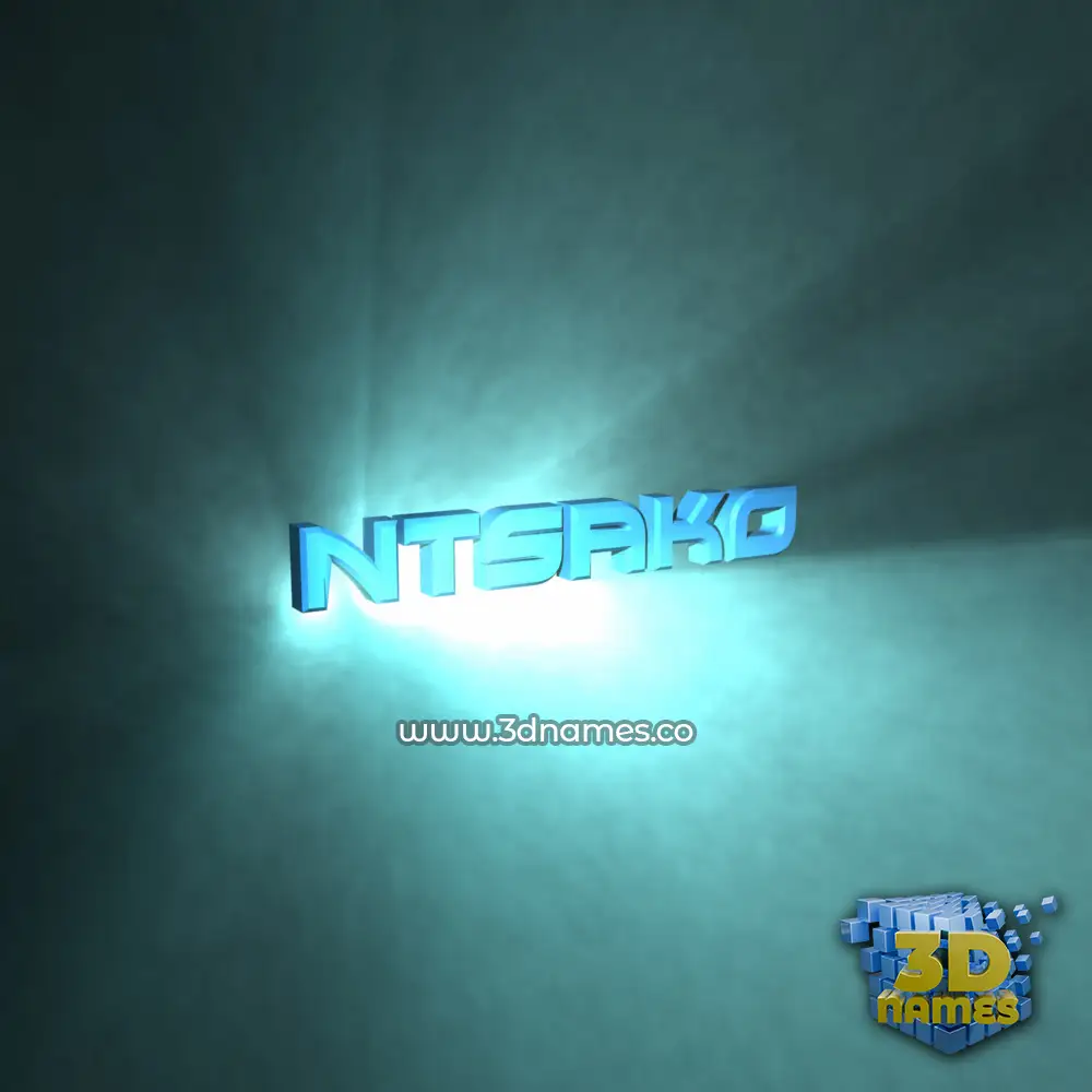 ntsako in Light Shine style - 3D name wallpaper