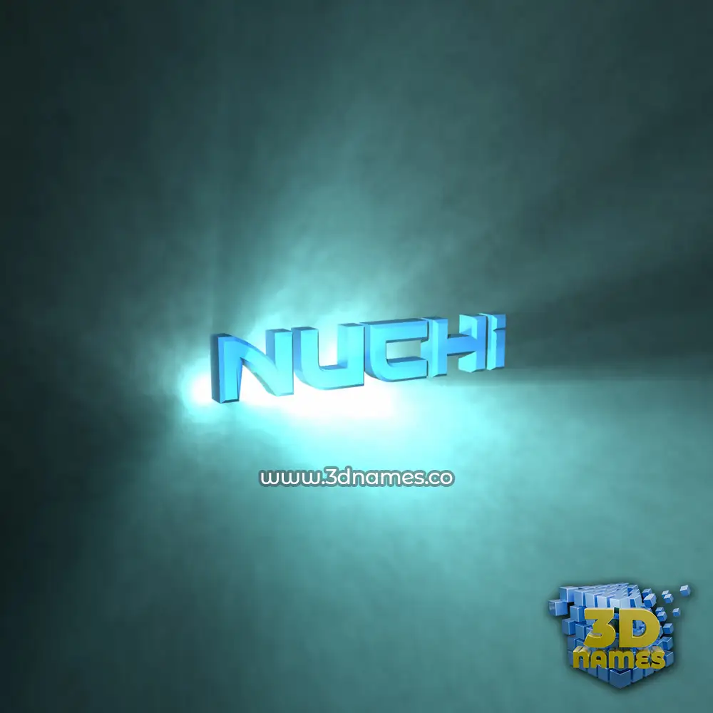 nuchi in Light Shine style - 3D name wallpaper