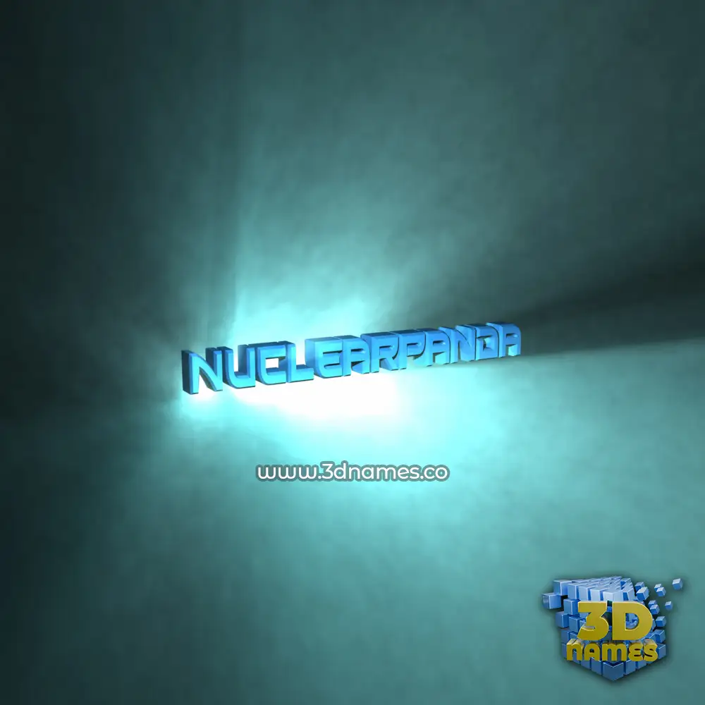 nuclearpanda in Light Shine style - 3D name wallpaper
