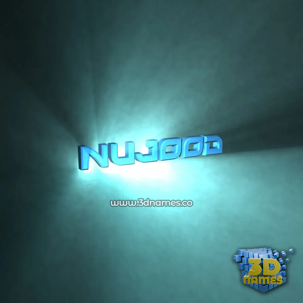 nujood in Light Shine style - 3D name wallpaper