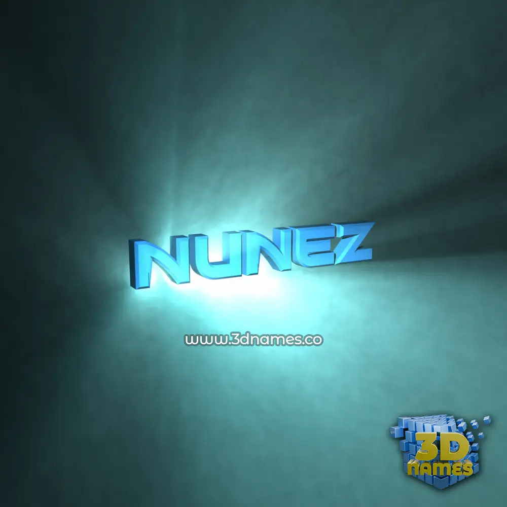 nunez in Light Shine style - 3D name wallpaper