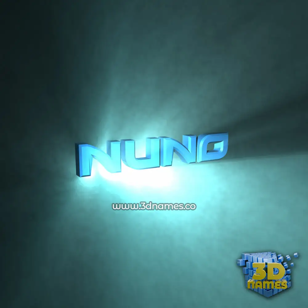nuno in Light Shine style - 3D name wallpaper