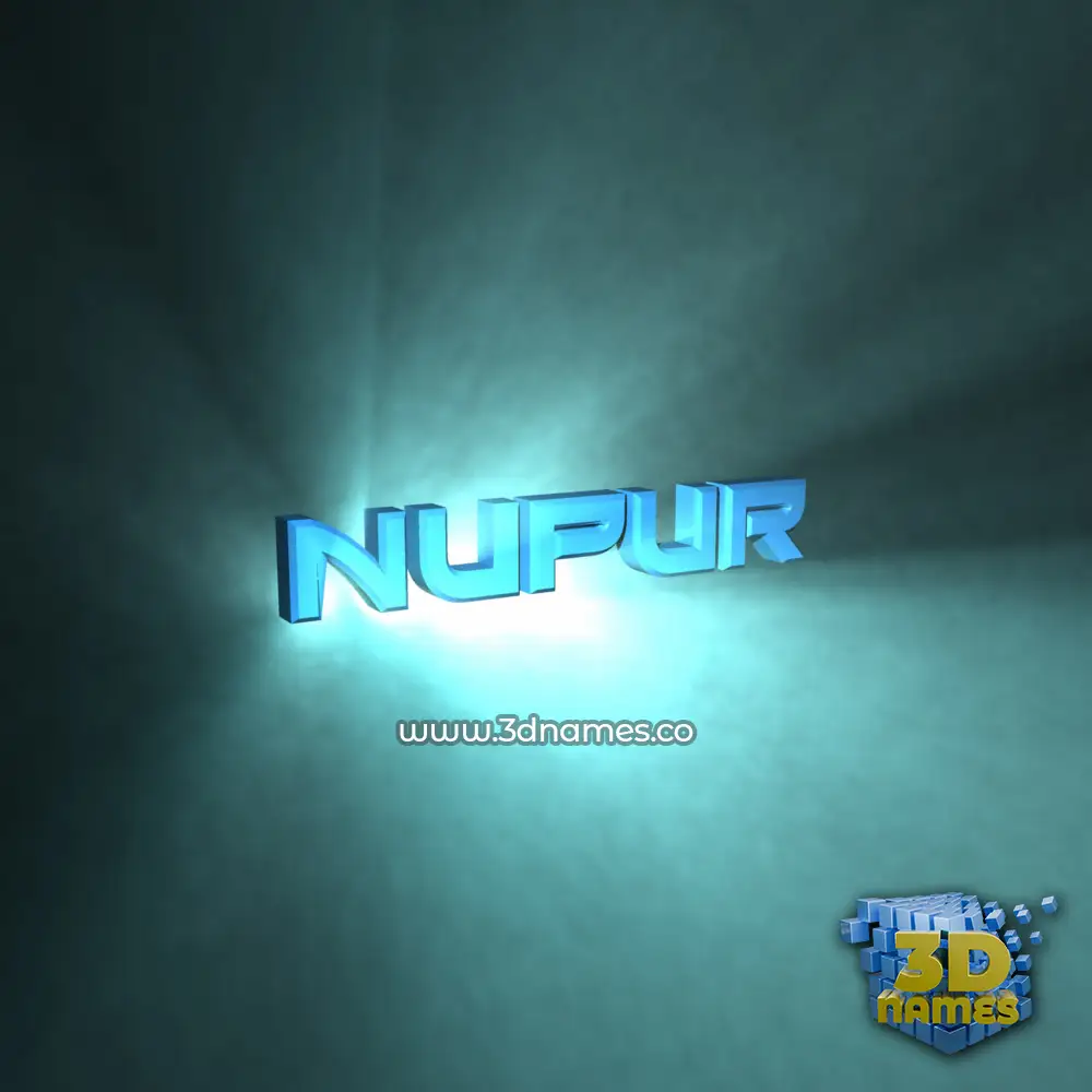 nupur in Light Shine style - 3D name wallpaper