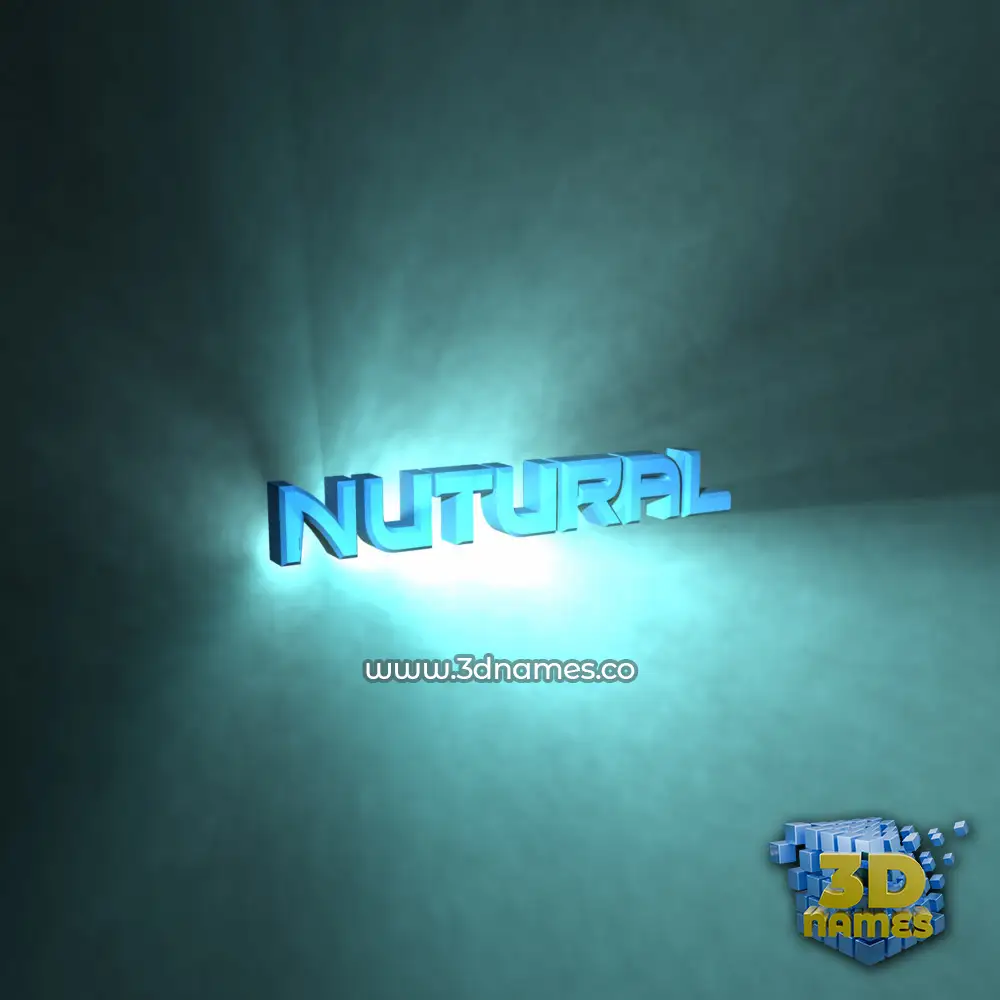 nutural in Light Shine style - 3D name wallpaper