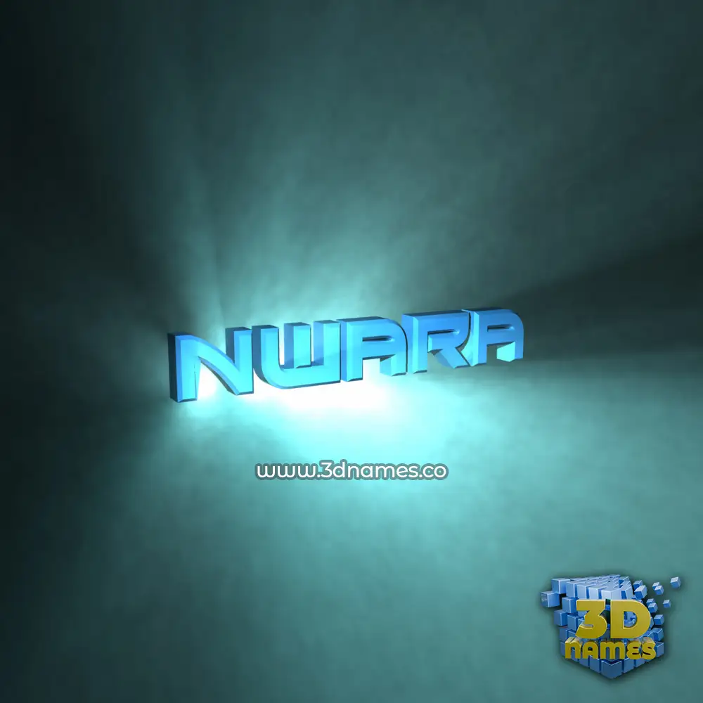 nwara in Light Shine style - 3D name wallpaper