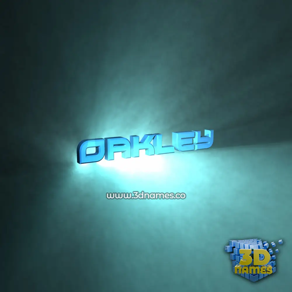 oakley in Light Shine style - 3D name wallpaper