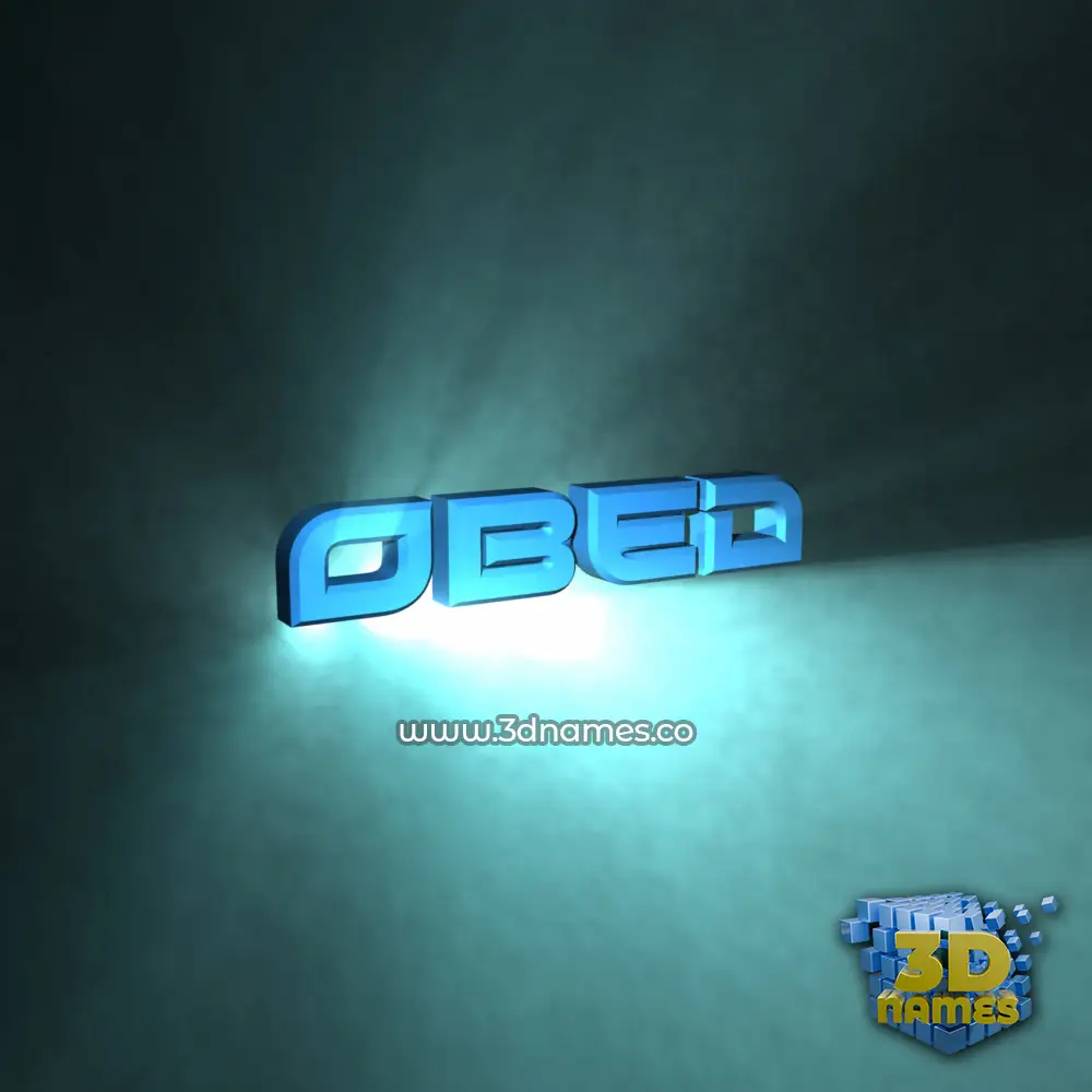 obed in Light Shine style - 3D name wallpaper