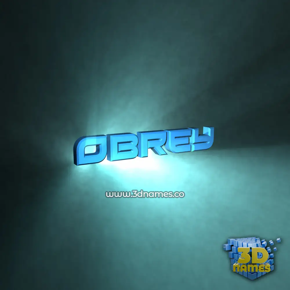 obrey in Light Shine style - 3D name wallpaper