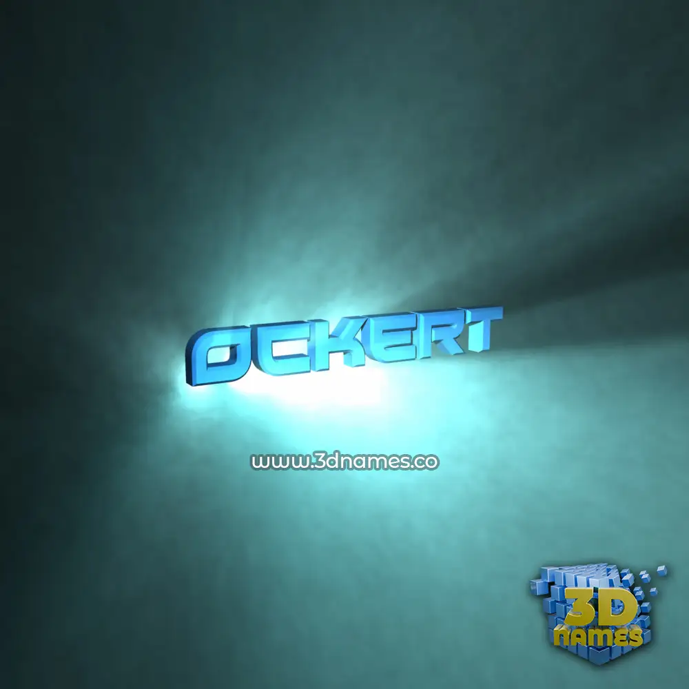 ockert in Light Shine style - 3D name wallpaper