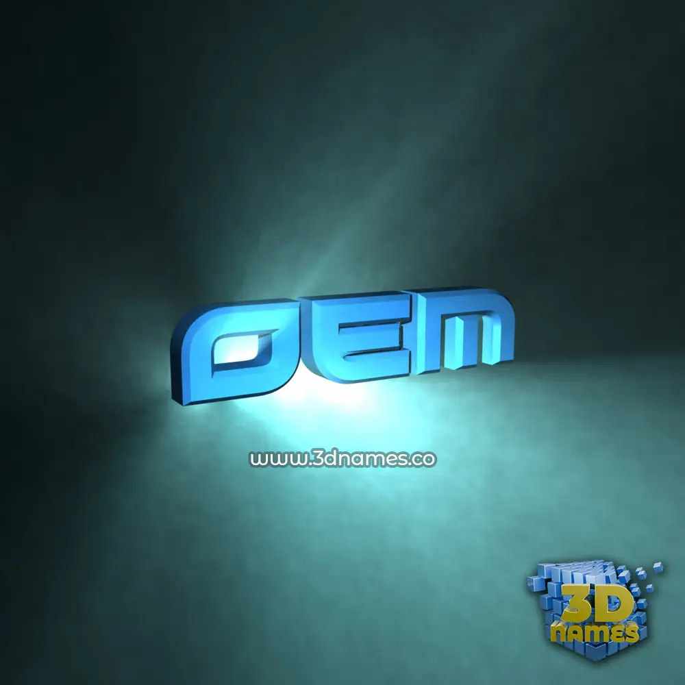 oem in Light Shine style - 3D name wallpaper