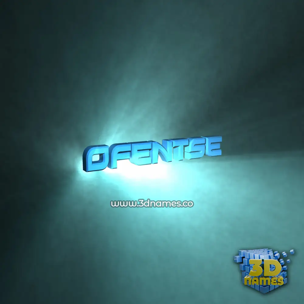 ofentse in Light Shine style - 3D name wallpaper