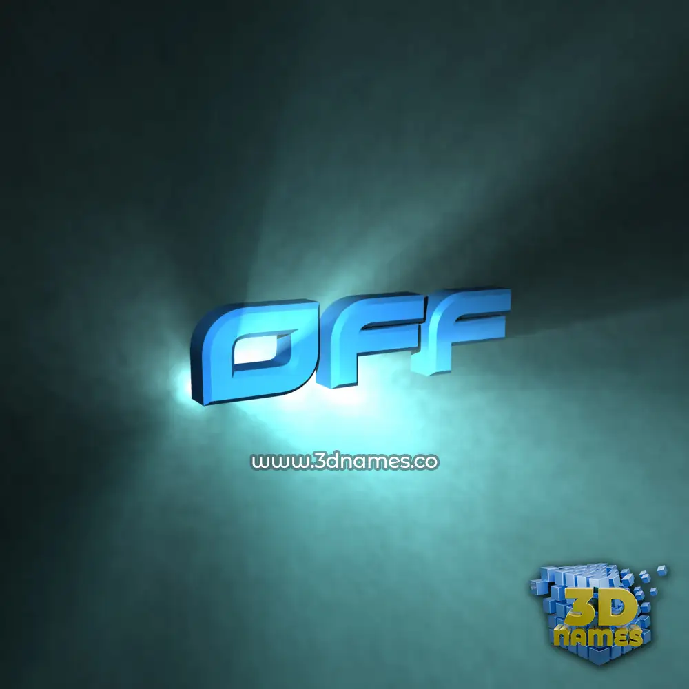 off in Light Shine style - 3D name wallpaper