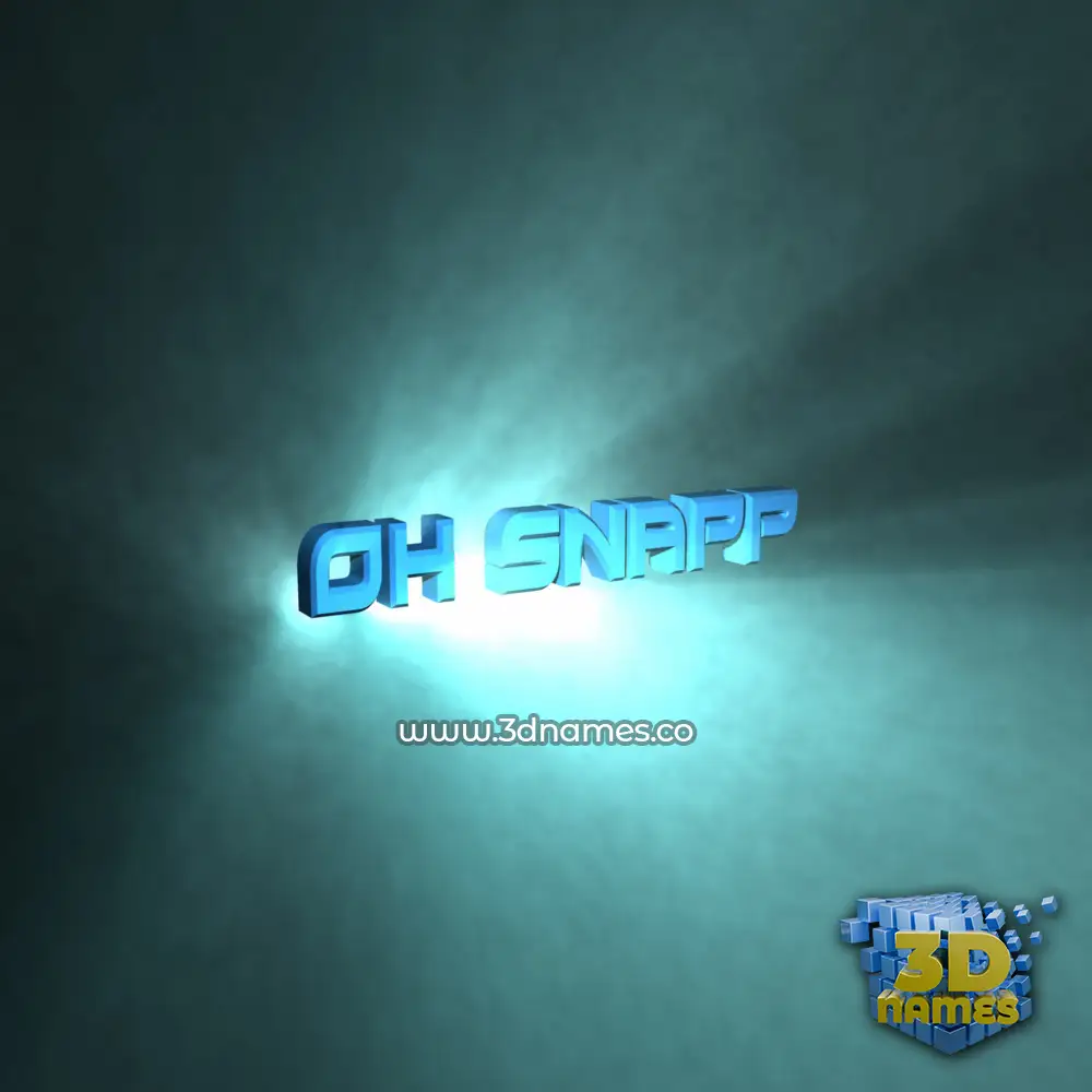 oh snapp in Light Shine style - 3D name wallpaper
