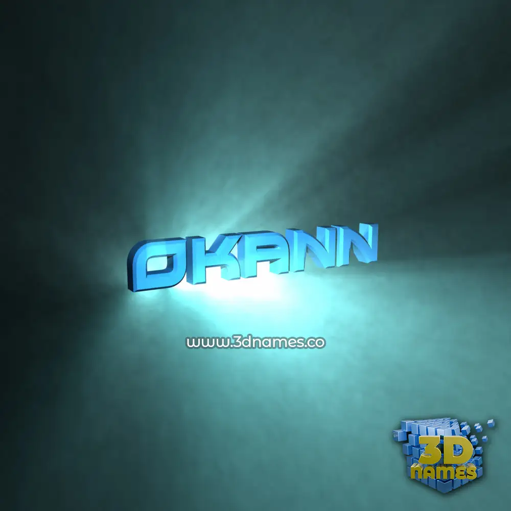 okann in Light Shine style - 3D name wallpaper