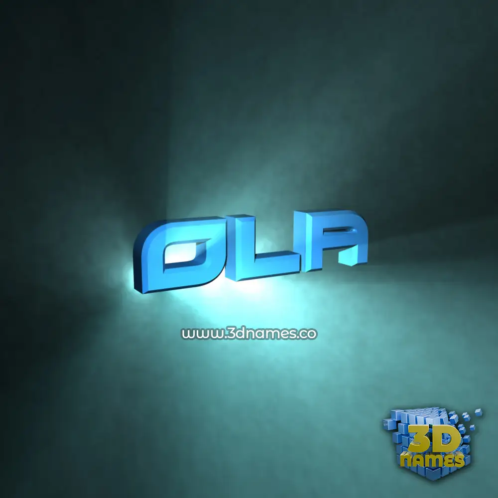 ola in Light Shine style - 3D name wallpaper
