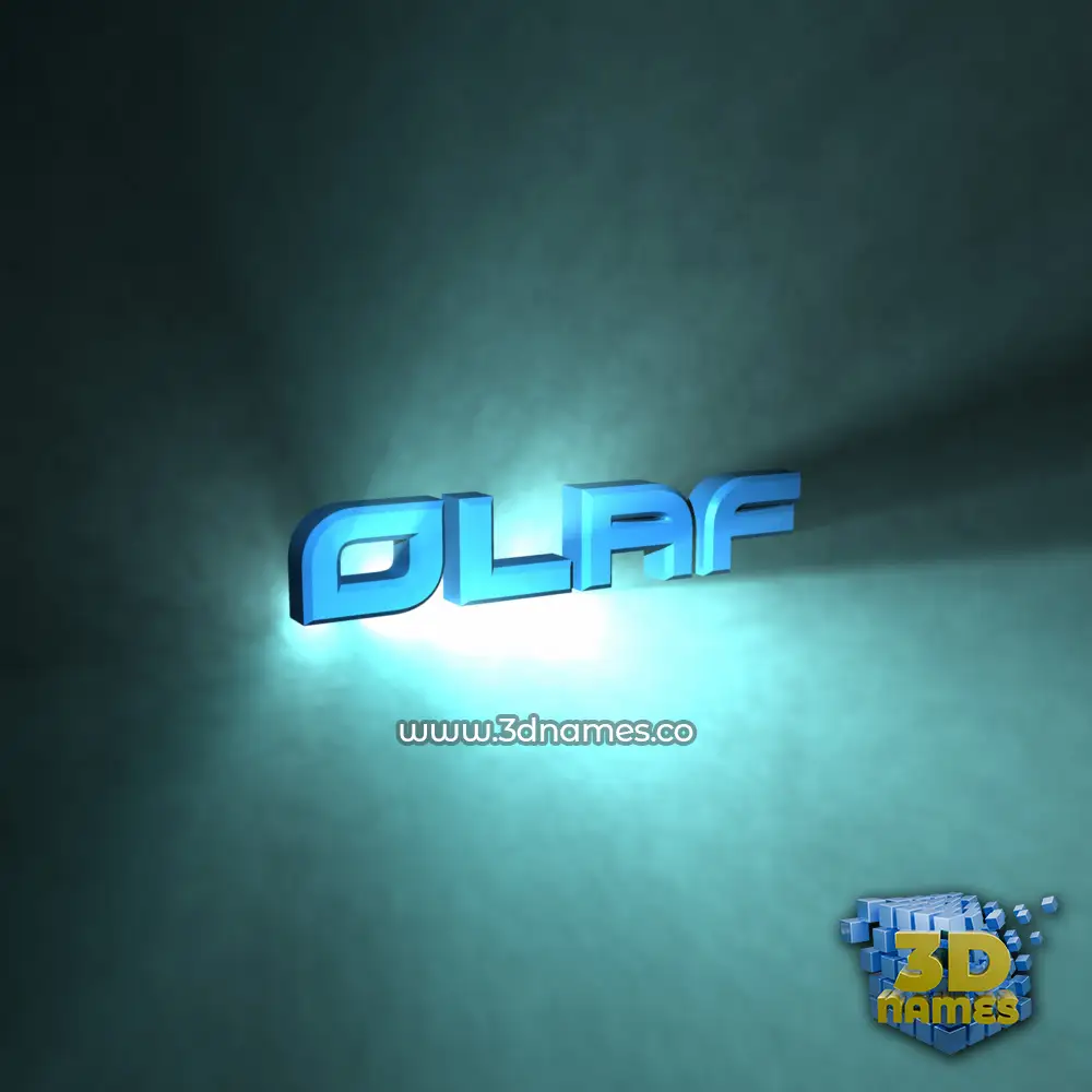 olaf in Light Shine style - 3D name wallpaper
