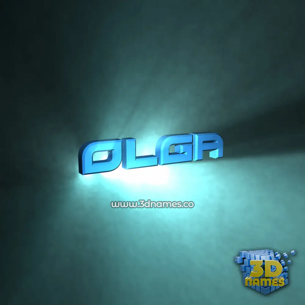 olga in Light Shine style - 3D name wallpaper