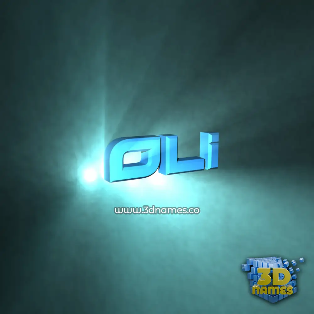 oli in Light Shine style - 3D name wallpaper