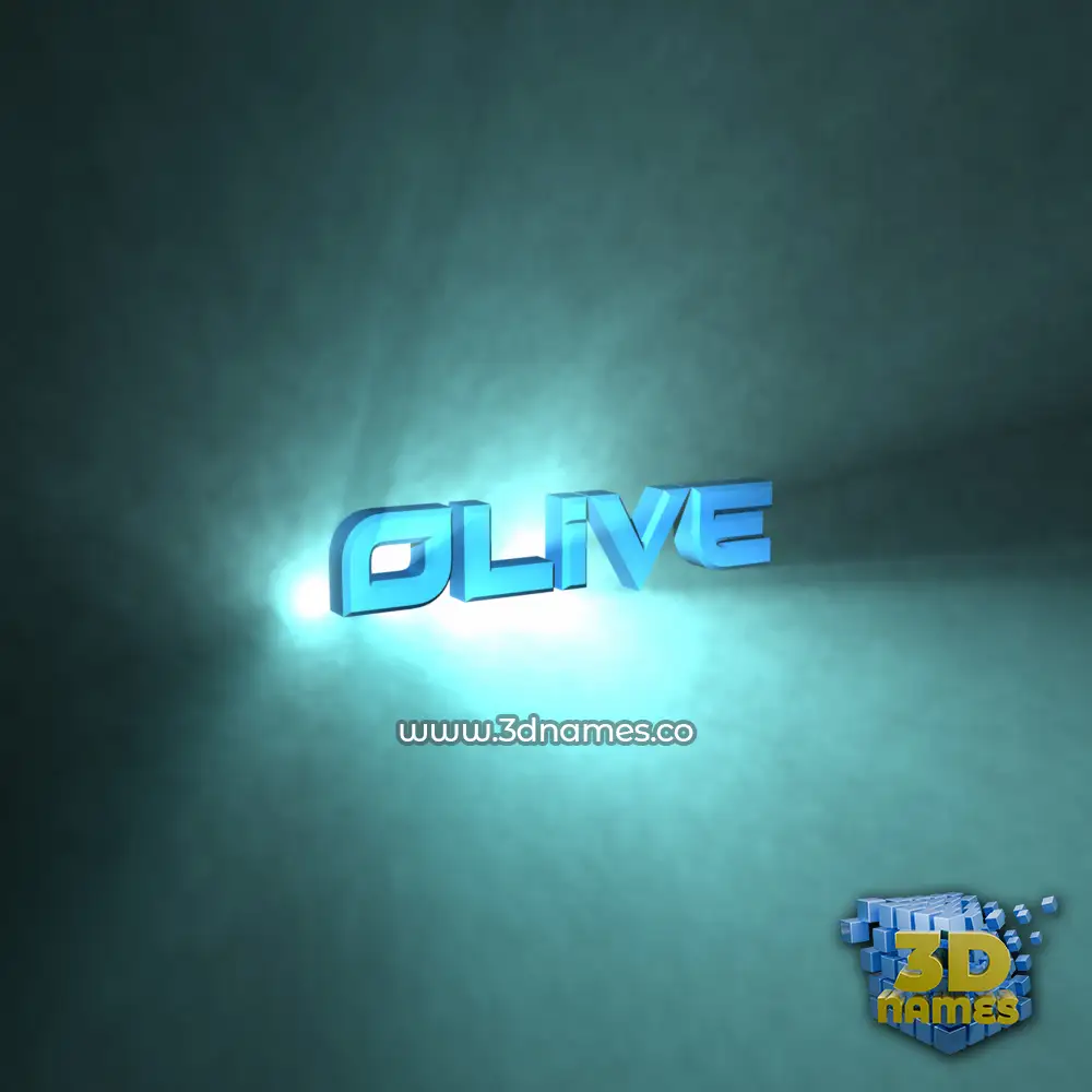 olive in Light Shine style - 3D name wallpaper