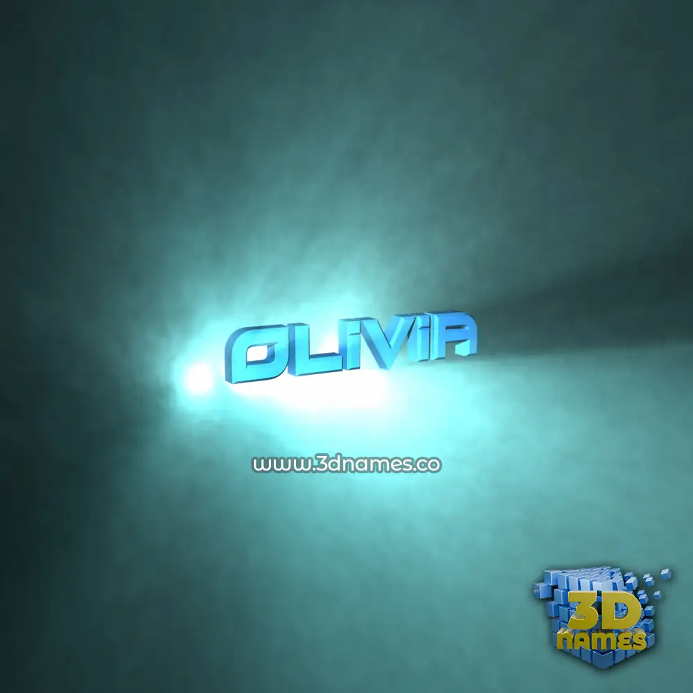 olivia in Light Shine style - 3D name wallpaper