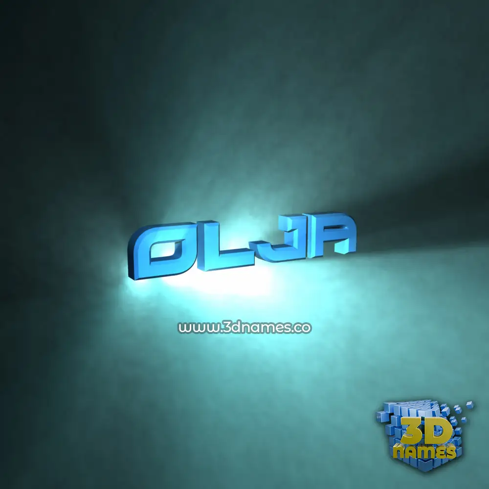 olja in Light Shine style - 3D name wallpaper