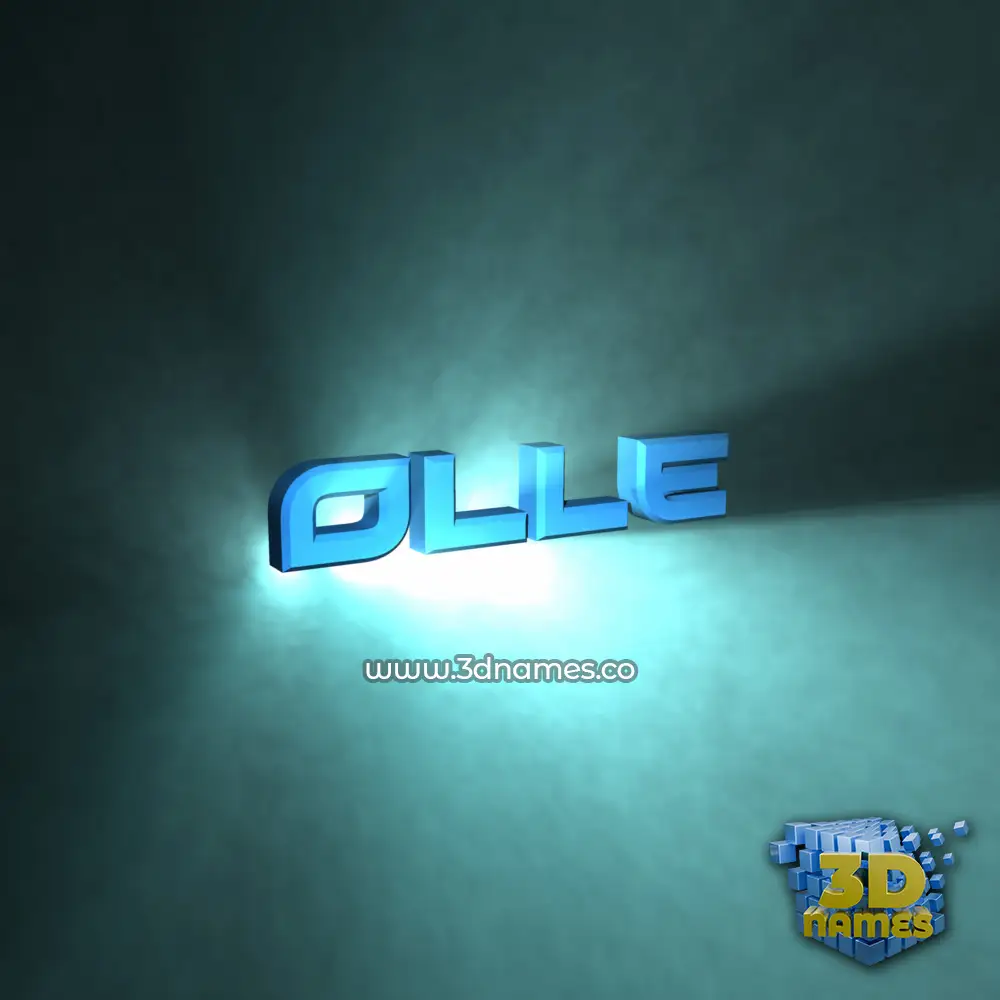 olle in Light Shine style - 3D name wallpaper