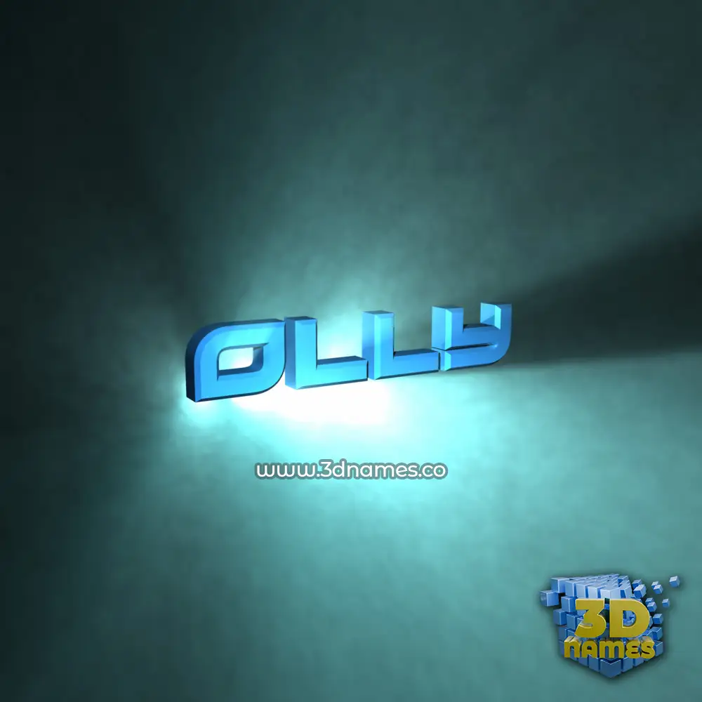 olly in Light Shine style - 3D name wallpaper