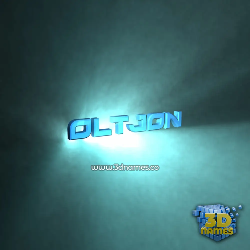 oltjon in Light Shine style - 3D name wallpaper