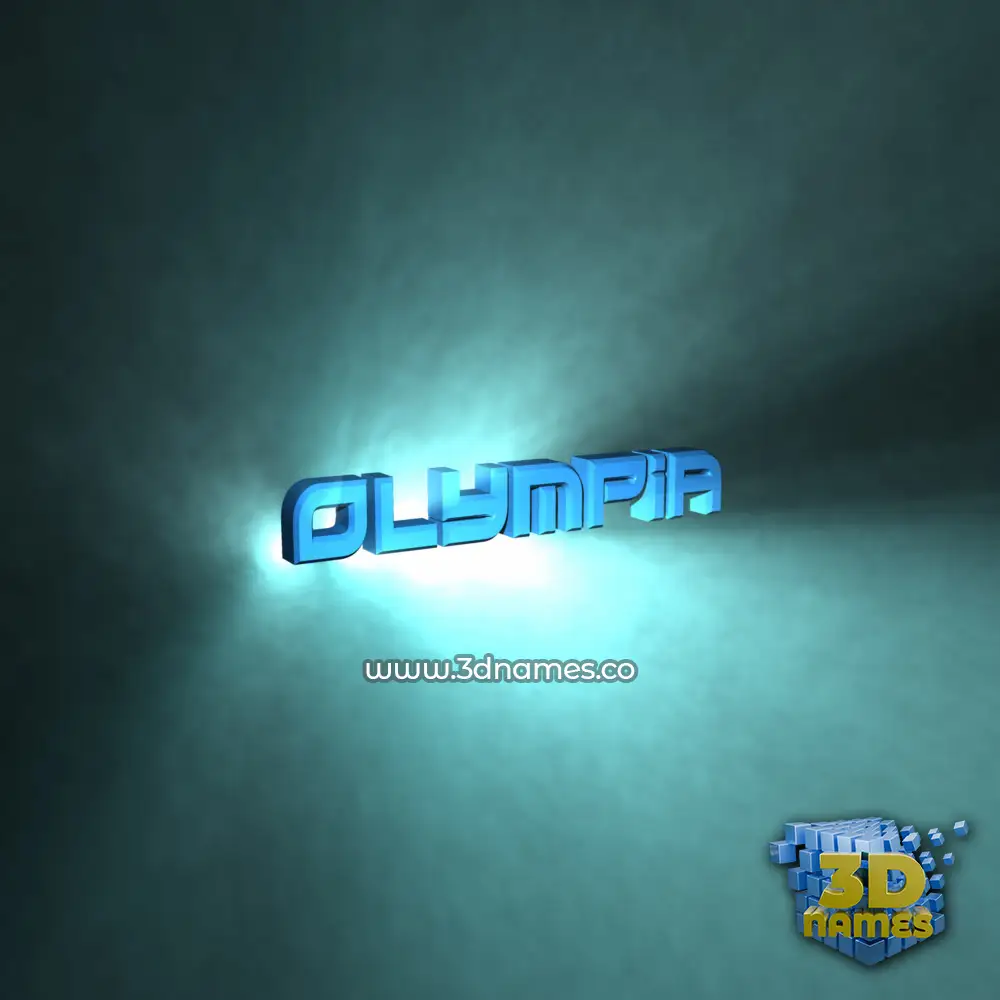 olympia in Light Shine style - 3D name wallpaper