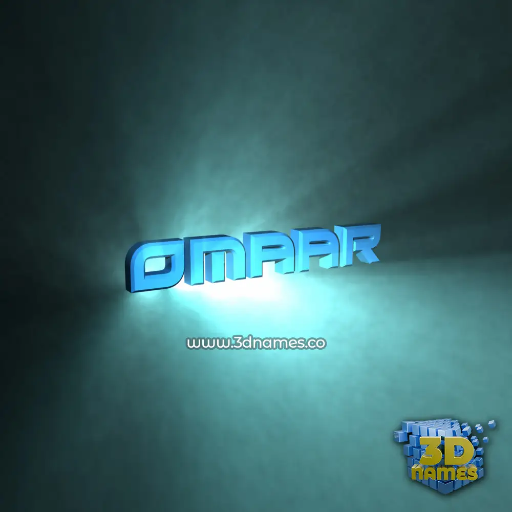 omaar in Light Shine style - 3D name wallpaper