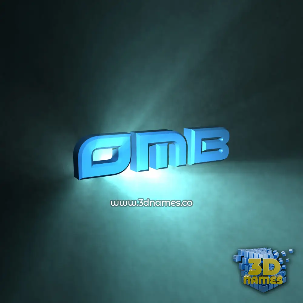 omb in Light Shine style - 3D name wallpaper