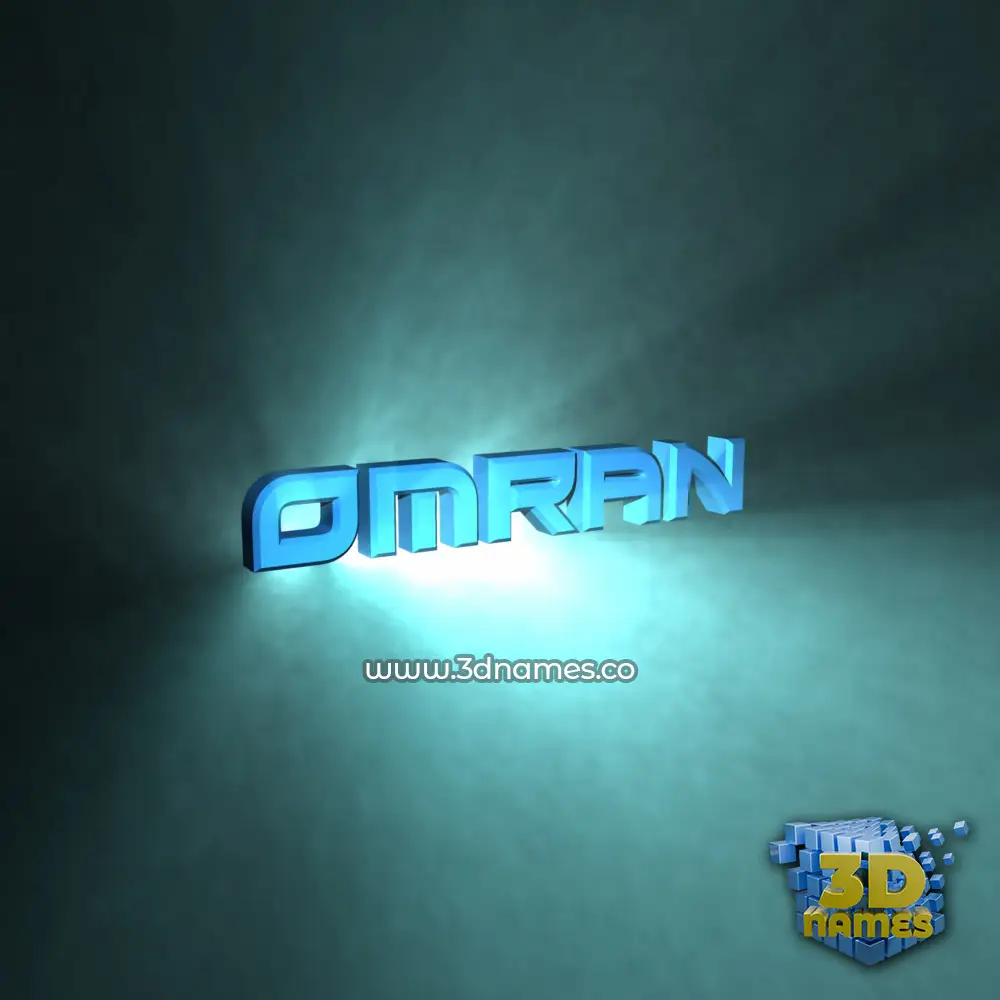 omran in Light Shine style - 3D name wallpaper