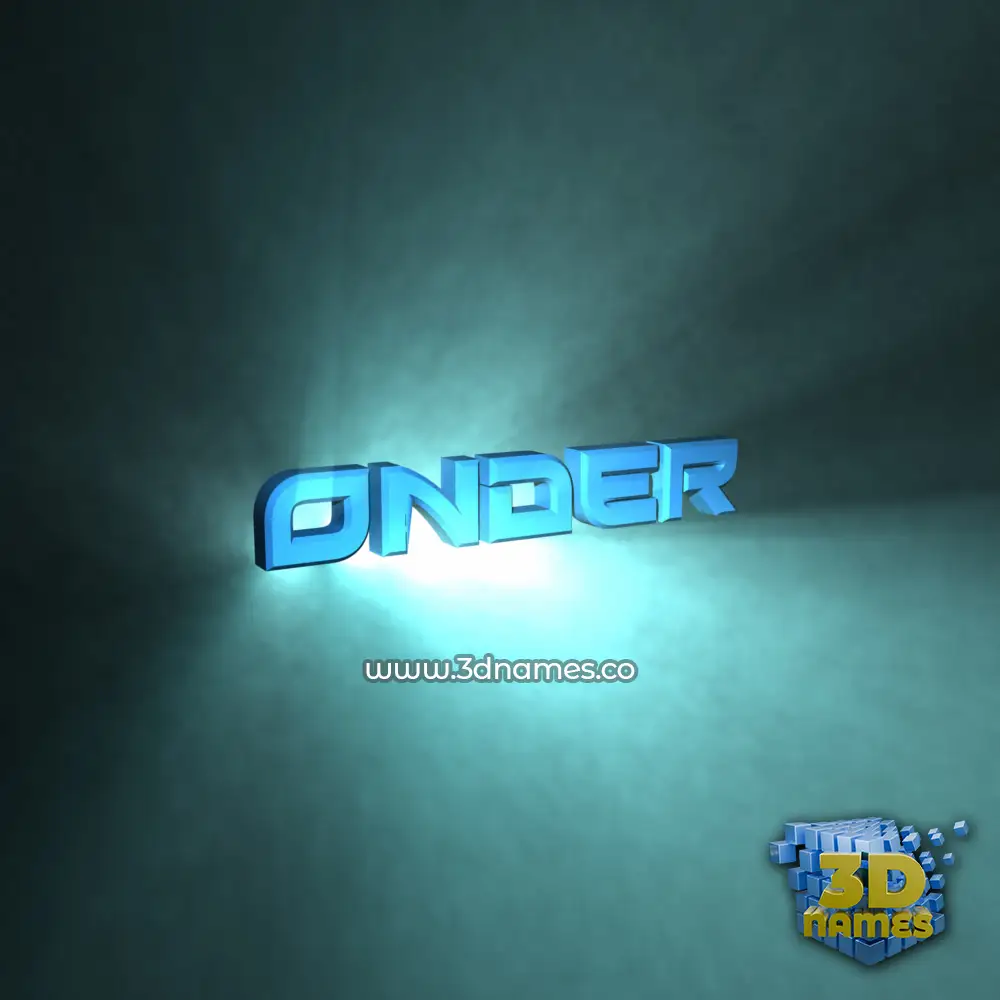 onder in Light Shine style - 3D name wallpaper
