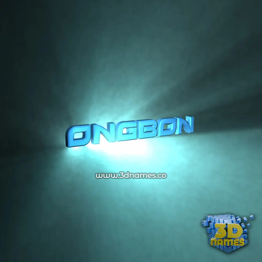 ongbon in Light Shine style - 3D name wallpaper