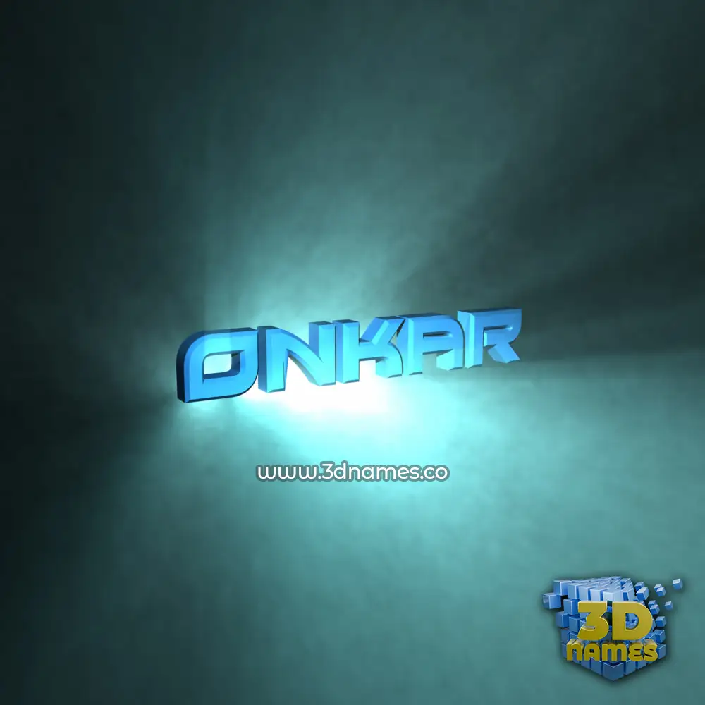 onkar in Light Shine style - 3D name wallpaper