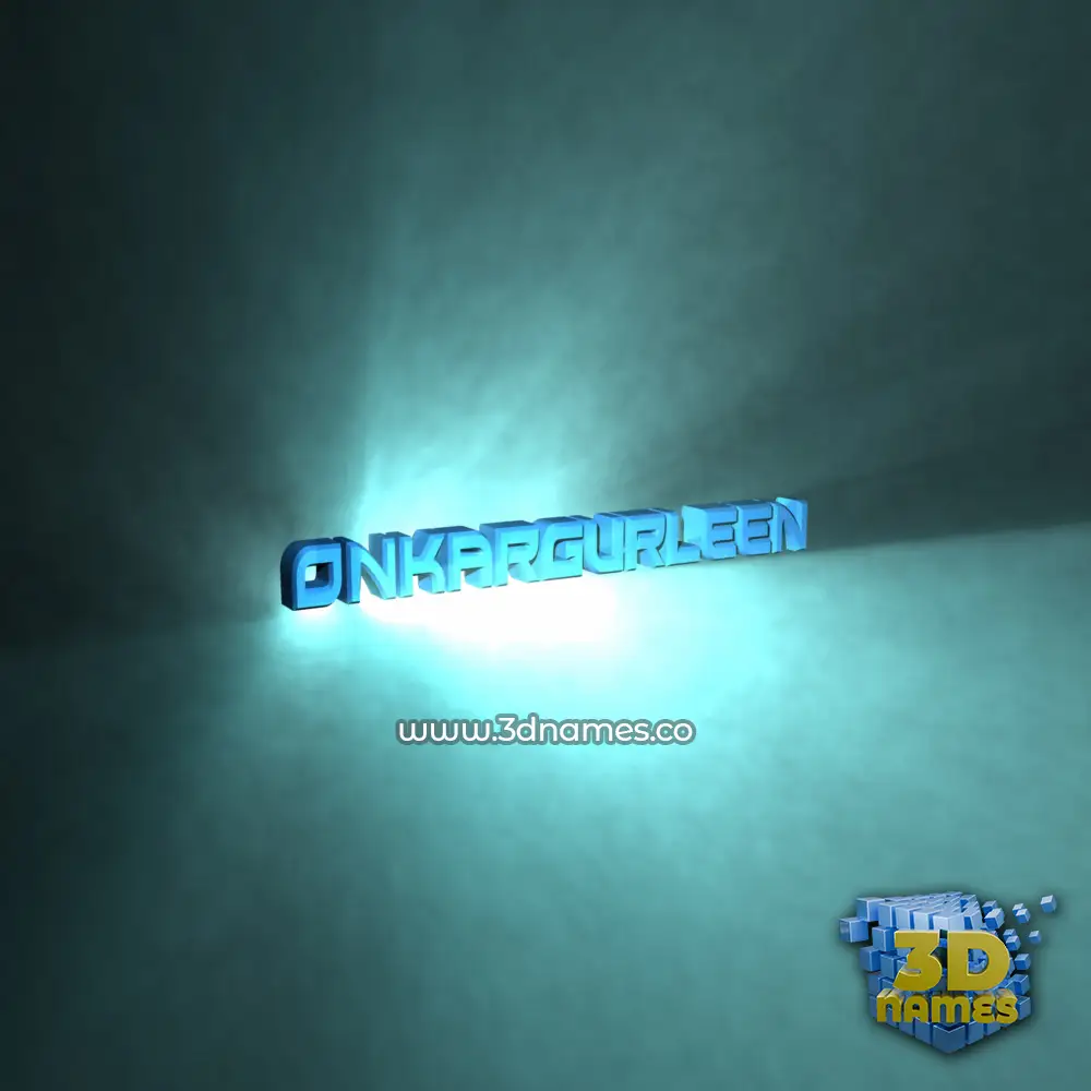 onkargurleen in Light Shine style - 3D name wallpaper