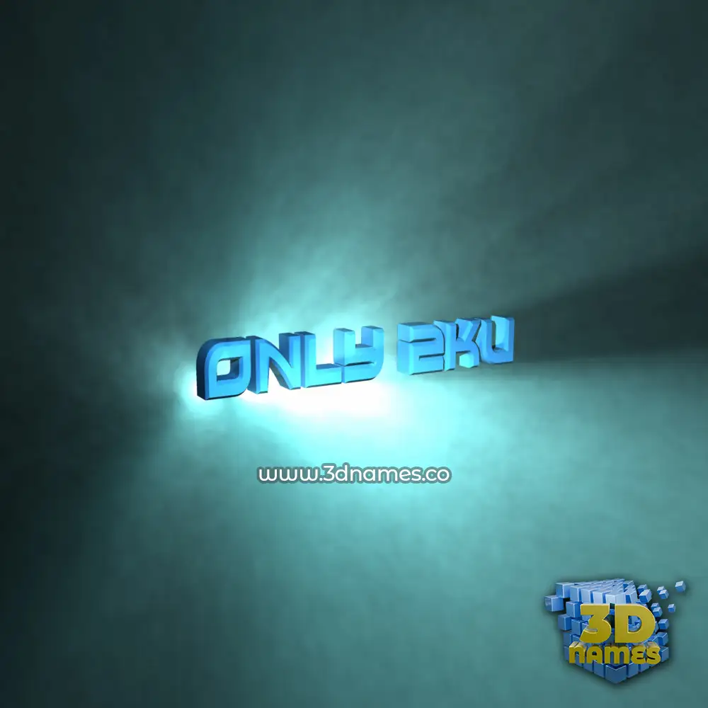 only 2ku in Light Shine style - 3D name wallpaper