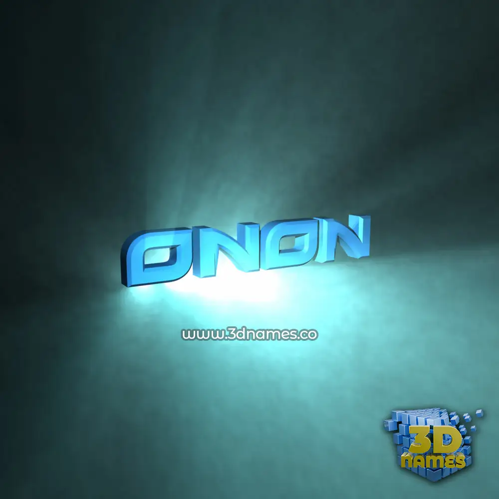 onon in Light Shine style - 3D name wallpaper